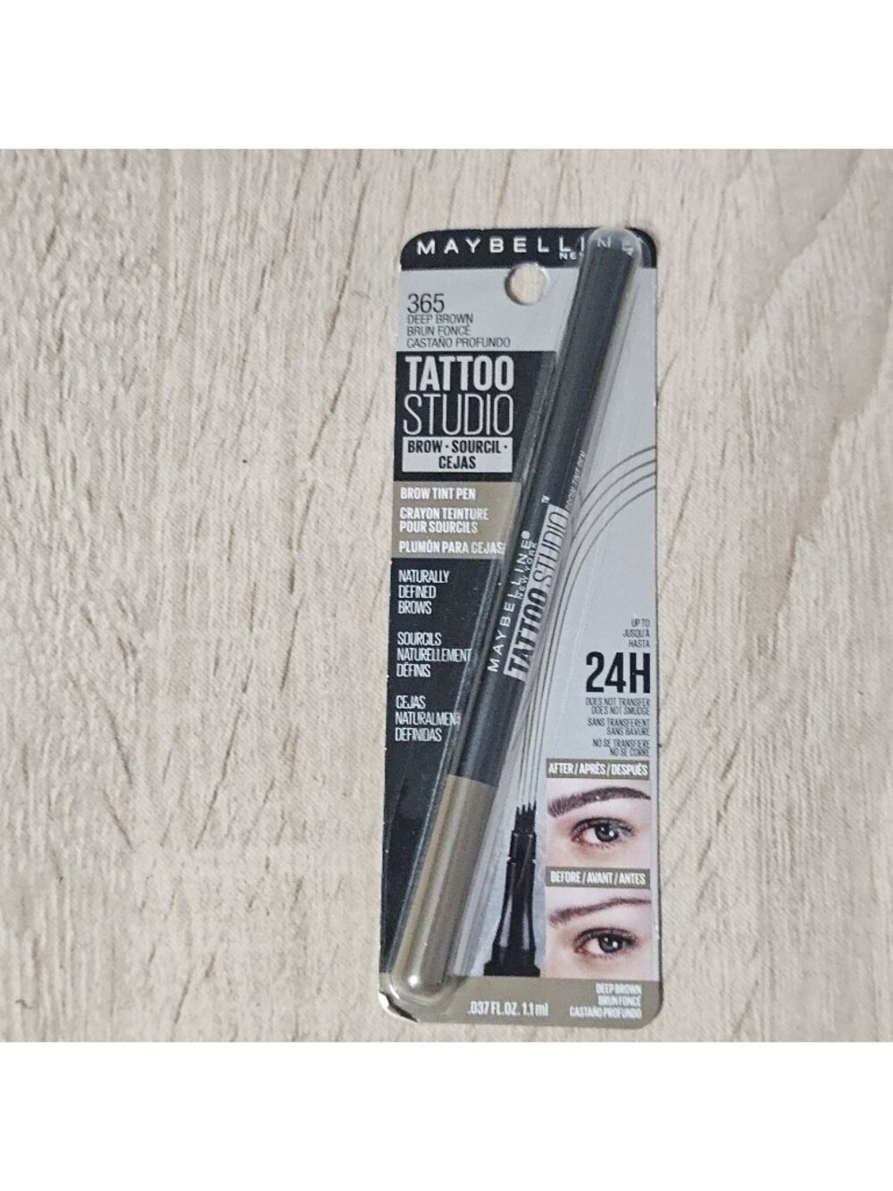 Maybelline Color: # 365 New York Tattoo Studio Brow Tint Pen Deep Brown 24-Hr